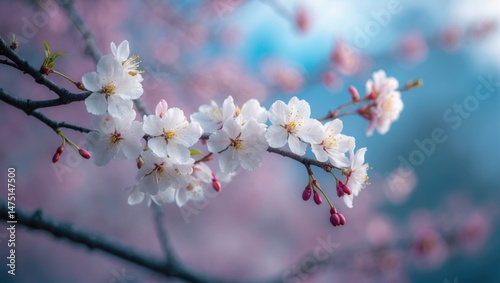 Springtime Bloom: Sweet Cherry Tree in Close Focus