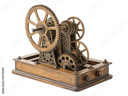 Vintage mechanical toy PNG, antique wind-up toy PNG, retro collectible toy PNG, nostalgic tin toy PNG, transparent background image
