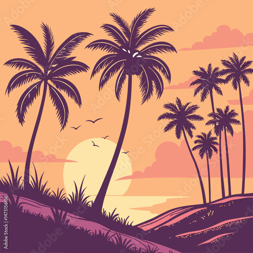 palm trees on the beach