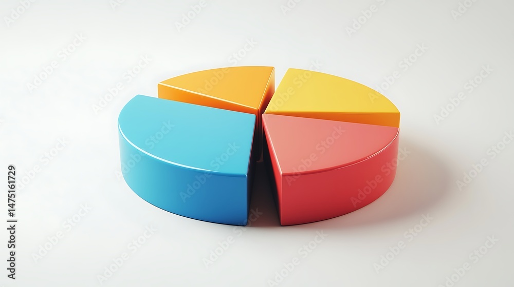 Obraz premium Colorful pie chart graphic