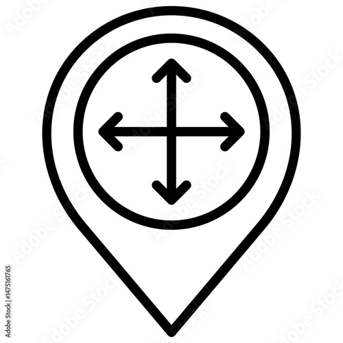 Pink map pin icon symbolizing specific geolocation or destination point