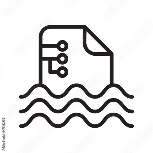 Data Lake simple line icon