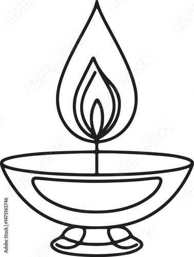 Diya Oil Lamp Festive Icon