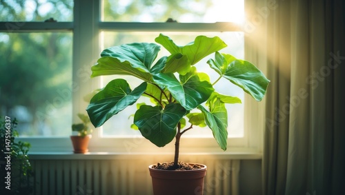 Fiddle leaf fig in direct sunlight