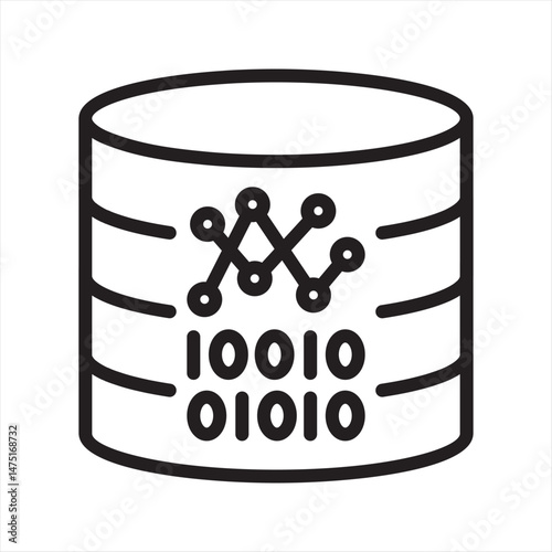 Embedding Model simple line icon