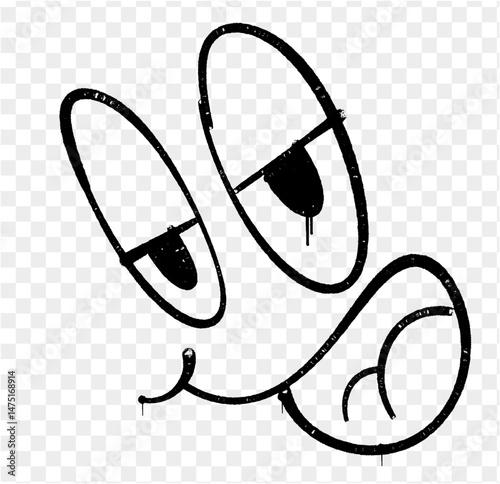 spray smile face graffiti style