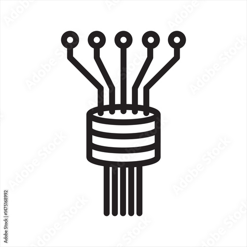 Streaming Data simple line icon photo