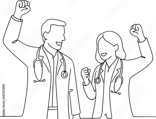 Medical Team Celebrating Patient Cure