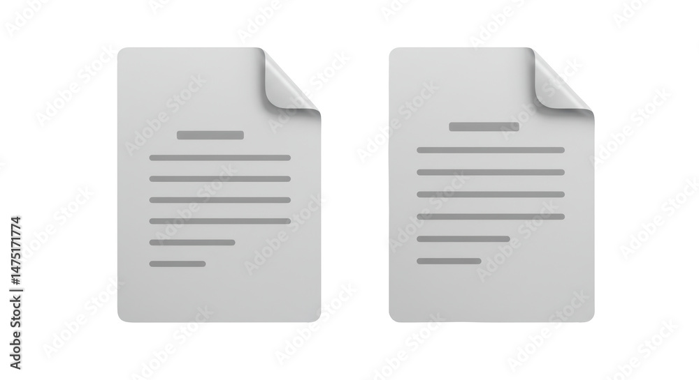 Isolated Blank Documents Isolated Blank Documents