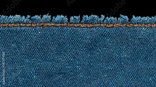 fabric texture with frayed edges and washed-out blue tones
