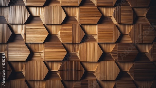 Bamboo surface featuring basketry pattern on container