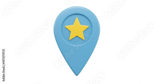 Free Download Isolated Location Pin with Star - GFXLoad