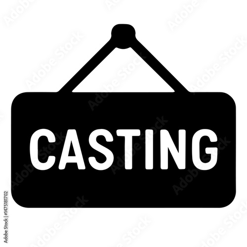 casting sign icon on white background vector
Vector movie icon