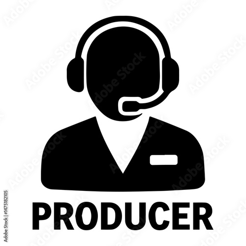 movie producer icon on white background vector
Movie icon vector