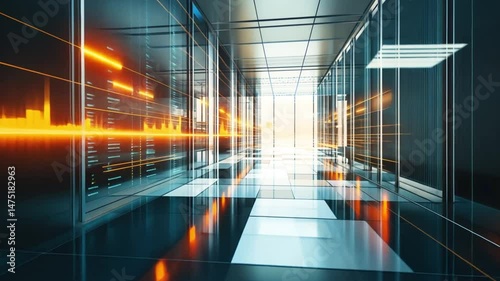 Futuristic Server Room: A Glimpse into the Digital Core