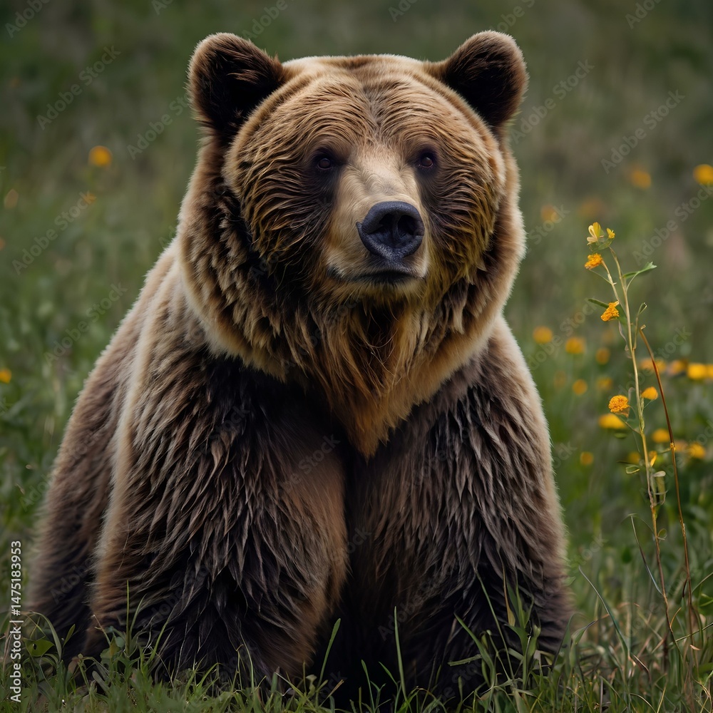 Obraz premium brown bear in the jungle