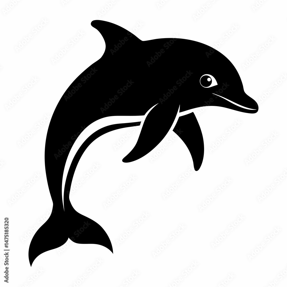 Obraz premium dolphin isolated on white background