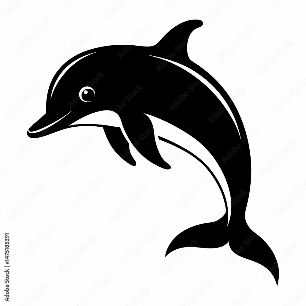 Obraz premium dolphin isolated on white background