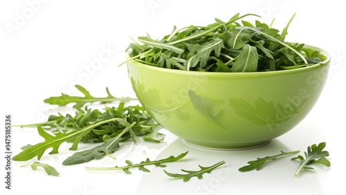 Green Bowl of Fresh Arugula...