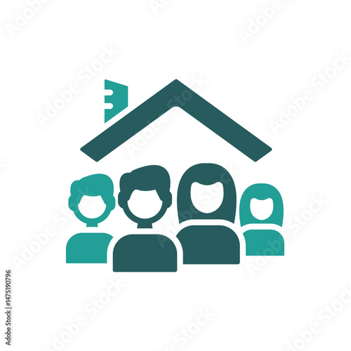 family icon. vector.Editable stroke.linear style sign for use web design,logo.Symbol illustration.
