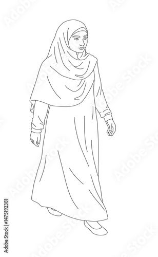 Arab woman_Axonometric view