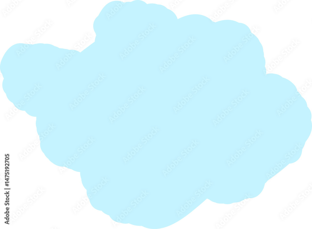 Obraz premium Modern doodle blue cloud