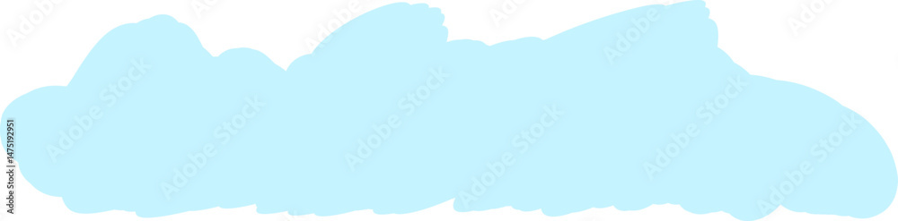 Obraz premium Cute cartoon blue cloud icon