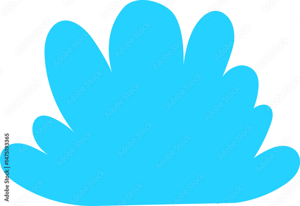 Obraz premium Smooth edge cartoon cloud shape