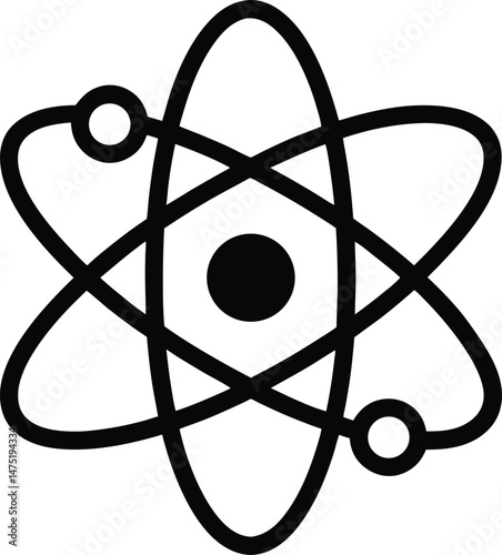 atom science icon vector illustration