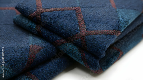 fabric with diagonal folds and random fiber detail