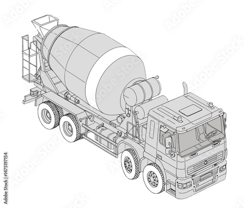 Concreate truck_Axonometric view