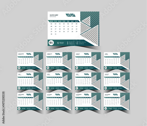 Calendar page close up on office desk