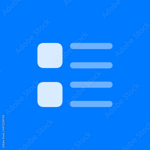 Square Fill With Text Grid Icon