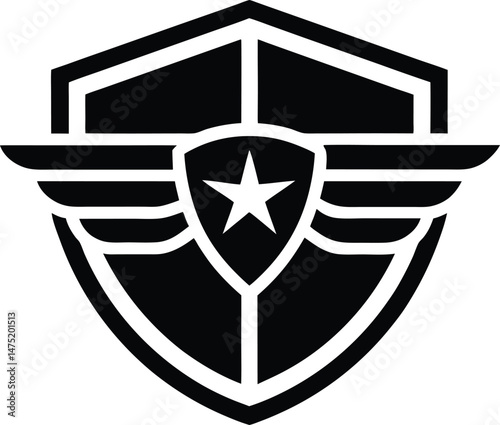 air badge icon vector illustration