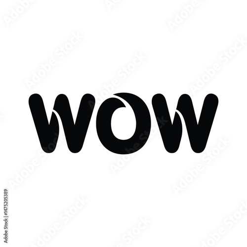 WOW letter logo design with polygon shape. WOW polygon and cube shape logo design. WOW hexagon vector logo template white and black colors. WOW monogram, business and real estate logo.