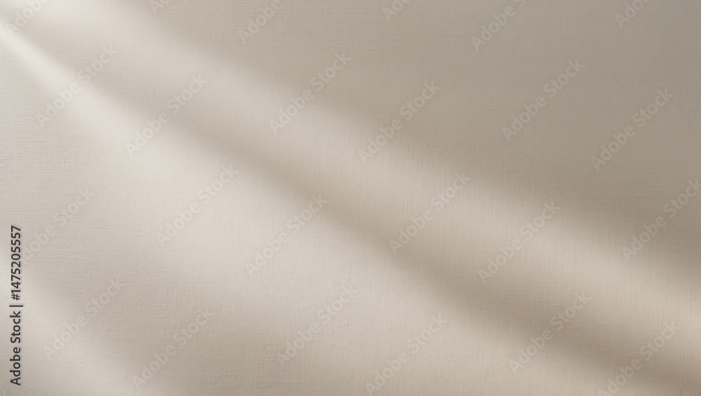 Fototapeta premium Close-up of beige linen fabric with coffee-colored weave and gentle illumination