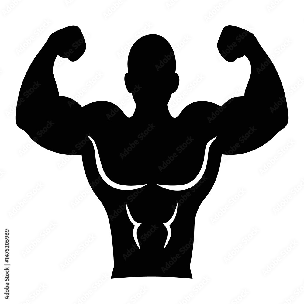 Fototapeta premium bodybuilder silhouette image design