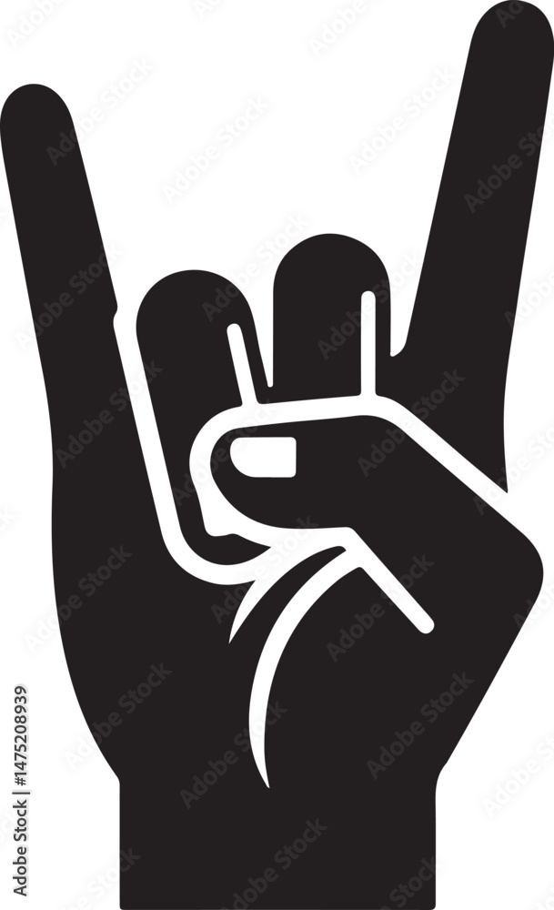 Obraz premium Hand rock sign