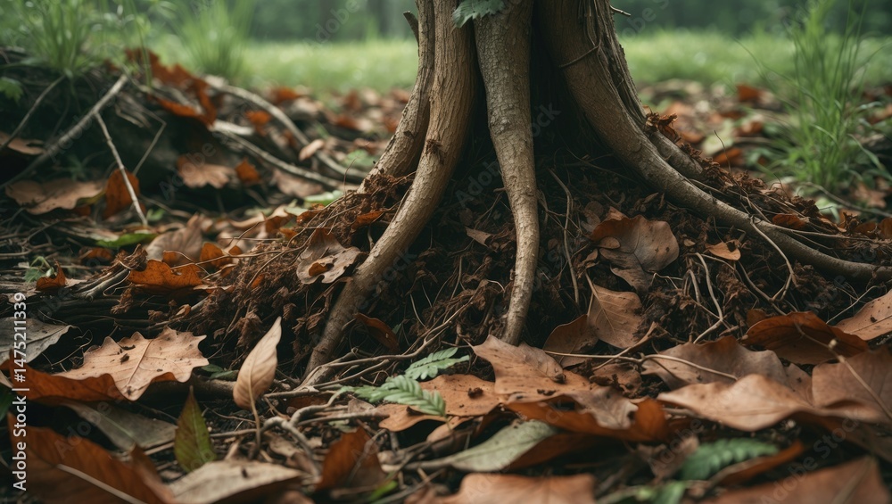 Obraz premium accumulations of organic waste in fields