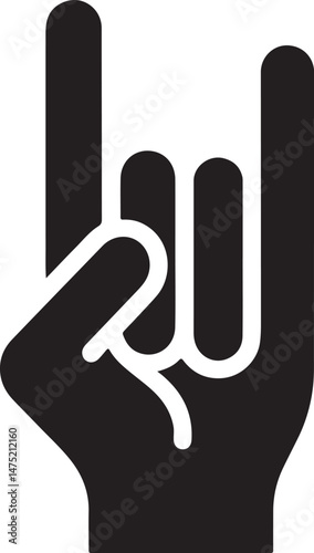 Hand rock sign