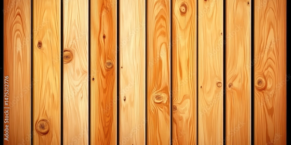 Naklejka premium Light brown wooden planks forming a wall