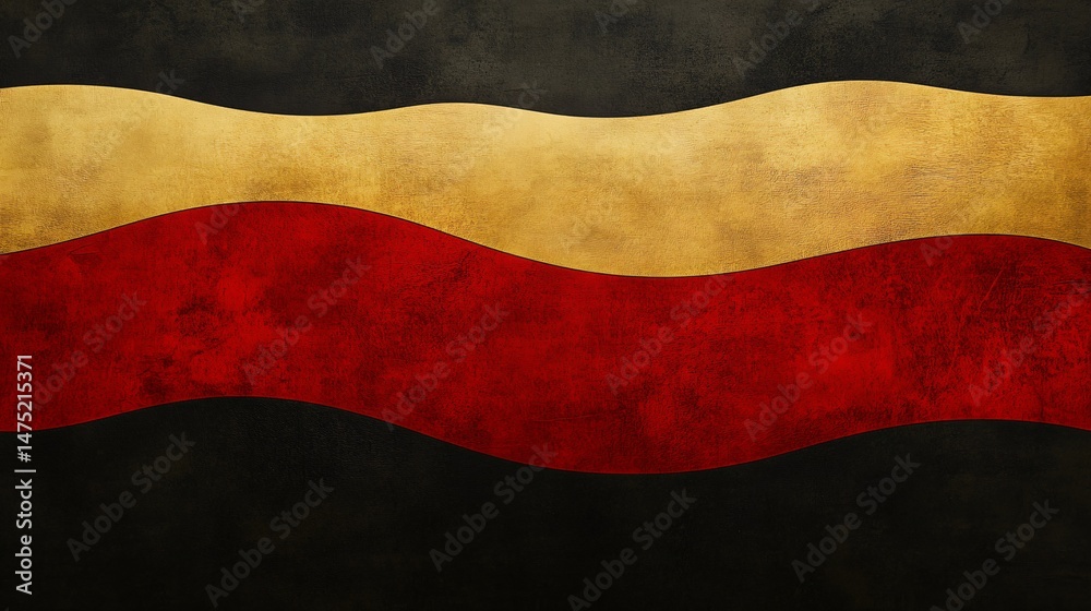 Naklejka premium German Unity Day Banner Celebrating Unity in Germany Event Bright Colors Adorn