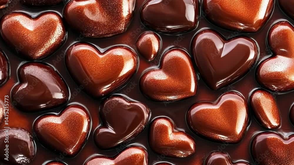 Chocolate candies hearts on a plate. Selective focus. Nature.