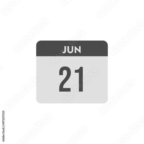 calender icon, 21 june icon with white background