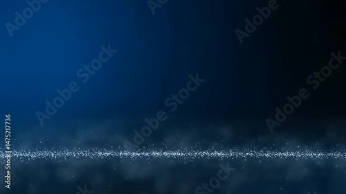 Deep blue gradient with subtle sparkles.