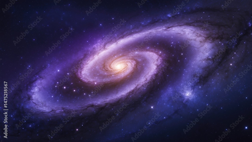 Fototapeta premium High-resolution photograph of a remote galaxy within the universe