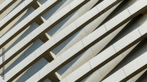 Wallpaper Mural Abstract architectural detail of modern building facade with diagonal parallel lines and shadows in Saudi Arabia Torontodigital.ca