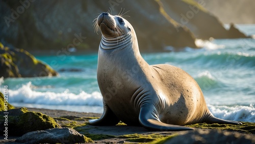 Marine life featuring an elephant seal