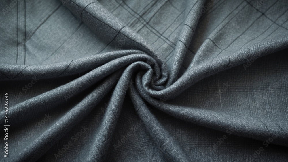 Fototapeta premium Warm and soft wool blanket with plaid design, macro shot of texture