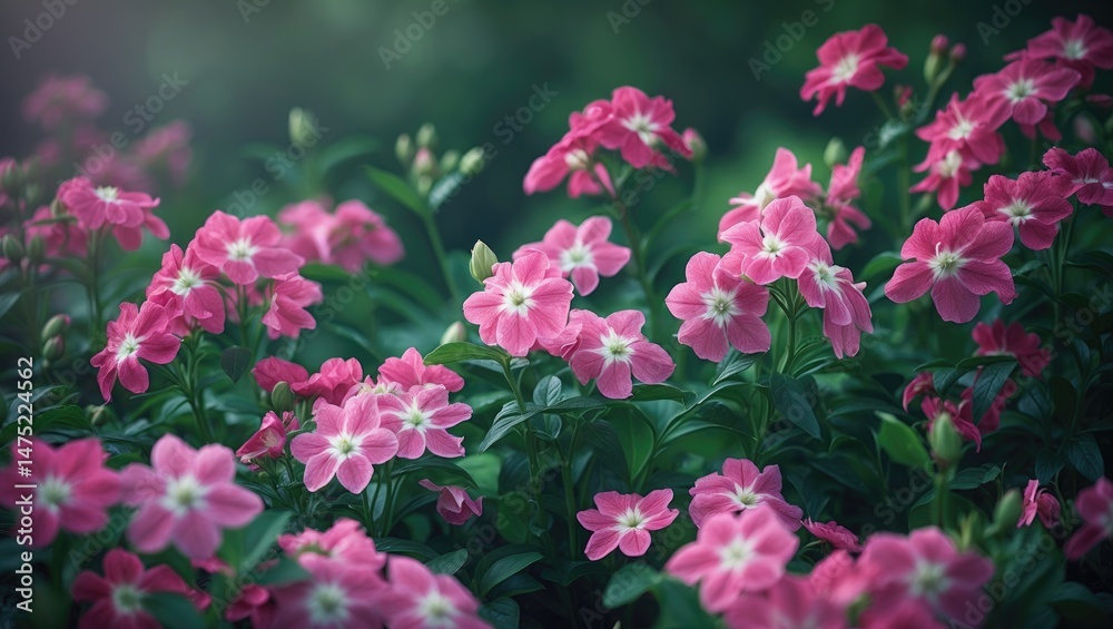 Fototapeta premium Flowers of Impatiens Surrounded by Nature